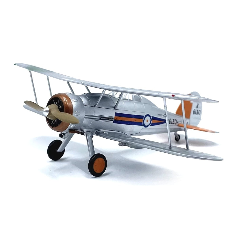 Gloster Gladiator Mk I biplane fighter pre-built 1/72 scale plastic collectible WWII RAF aircraft model