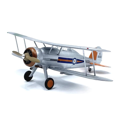 Gloster Gladiator Mk I biplane fighter pre-built 1/72 scale plastic collectible WWII RAF aircraft model