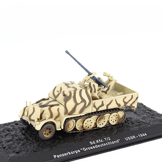 1/72 Scale 1944 WWII German Sd.Kfz. 7/2 Armed with 3.7 Cm Flak 43 Anti-Aircraft Gun Diecast Model