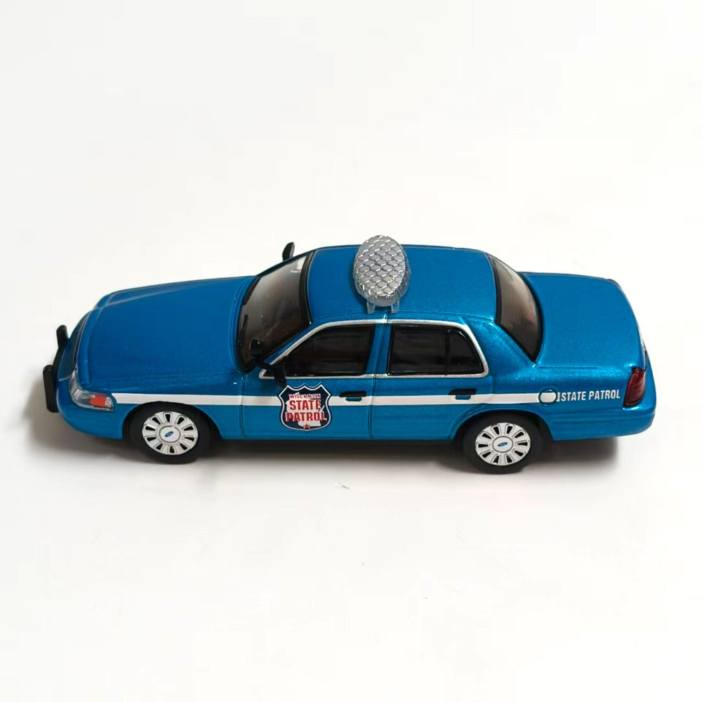 1/64 Scale Ford Crown Victoria Wisconsin State Patrol Police Car Diecast Model