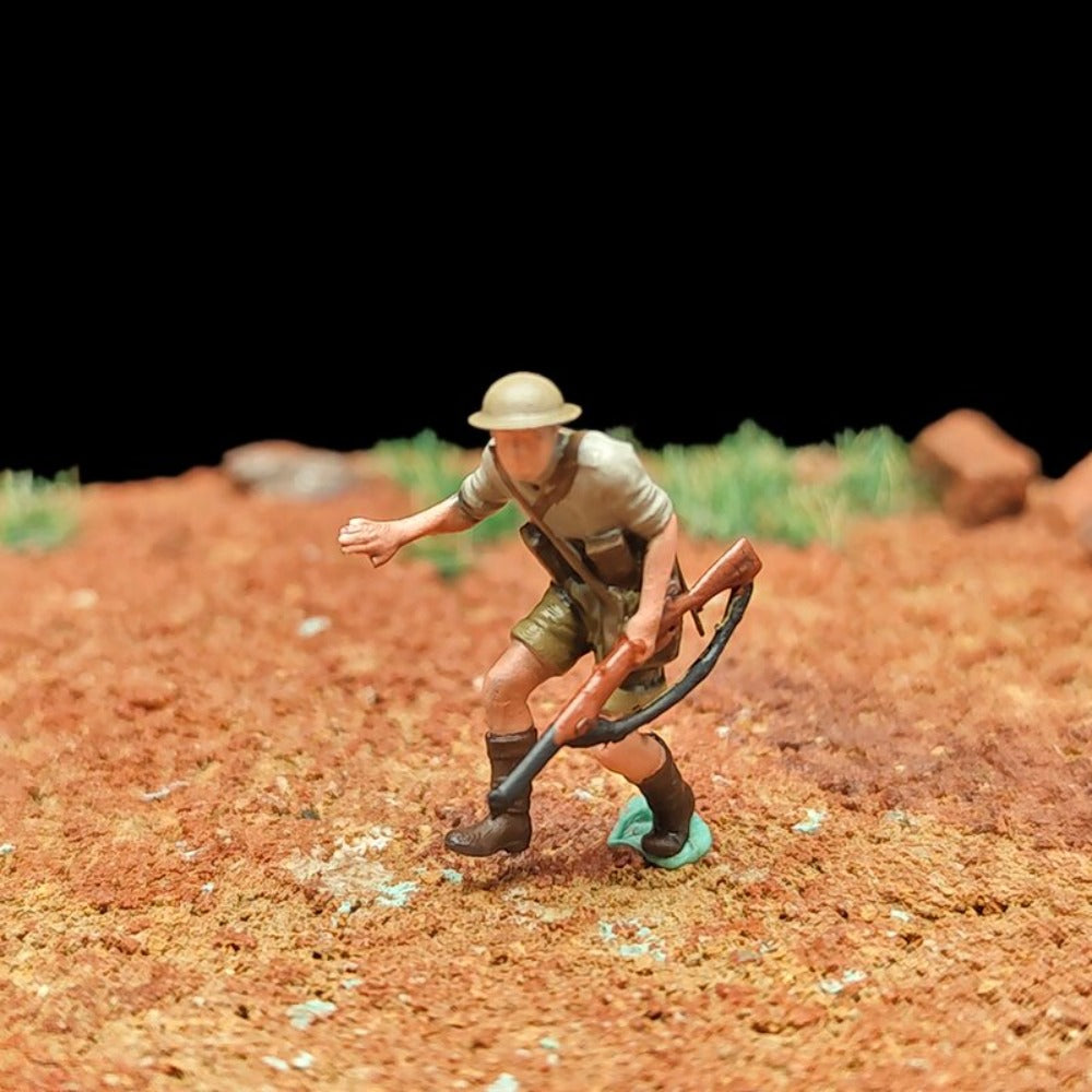 1/72 Scale WWII Soldiers Painted Figurines for Model Dioramas