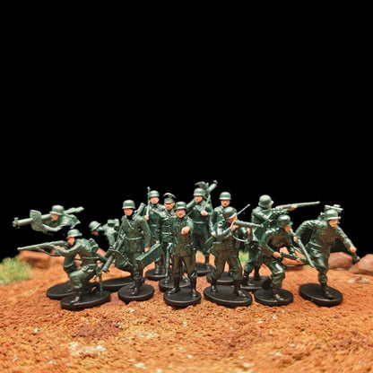 1/72 Scale WWII German Army Soldiers Painted Figurines for Model Dioramas