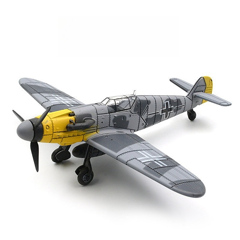 1/48 Scale Messerschmitt Bf 109 WWII German Monoplane Fighter Pre-built Plastic Collectible Model Aircraft