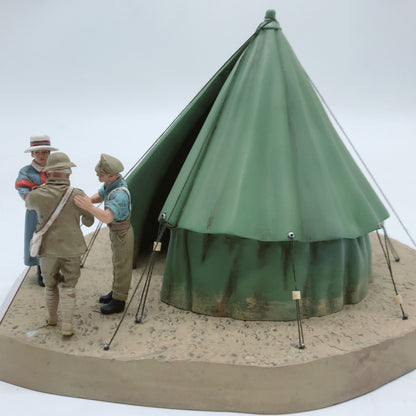 1/32 Scale 1916 Battle of the Somme Red Cross Casualty Tent Miniature Figures Scene Set WWI Diecast Model
