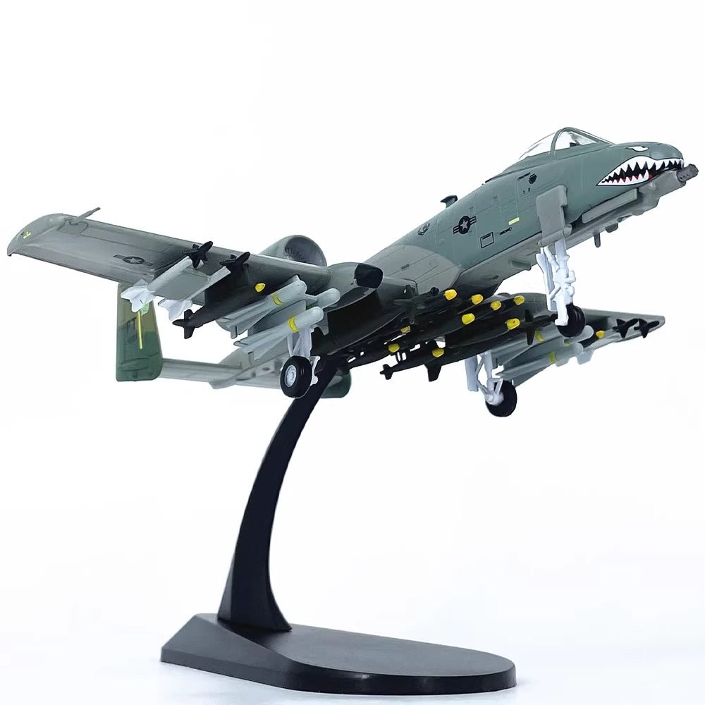 1/100 Scale Fairchild Republic A-10 Thunderbolt II Warthog Flying Tiger US Attack Aircraft Diecast Model