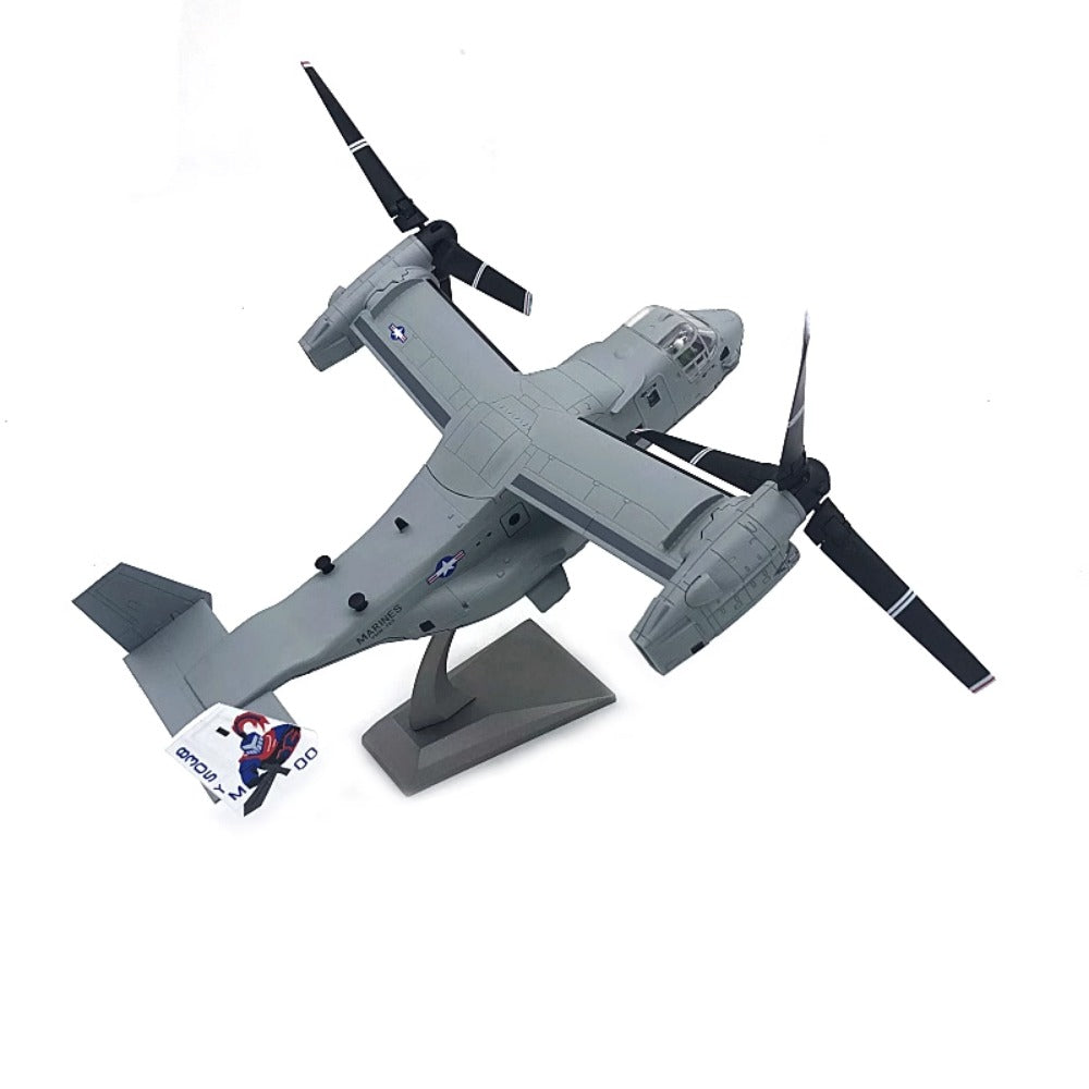1/72 Scale Bell Boeing V-22 Osprey US Marines Tiltrotor Military Transport Aircraft Diecast Model