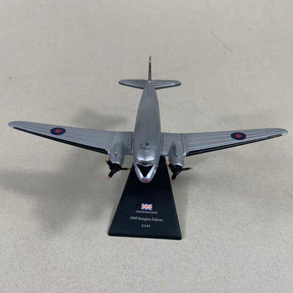 1/144 Scale 1945 Douglas C-47 Skytrain RAF Dakota WWII British Military Transport Aircraft Diecast Model