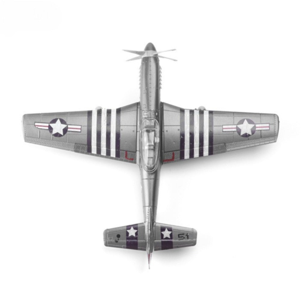 1/48 Scale North American Aviation P-51 Mustang US Fighter Pre-built Plastic Collectible Model Aircraft