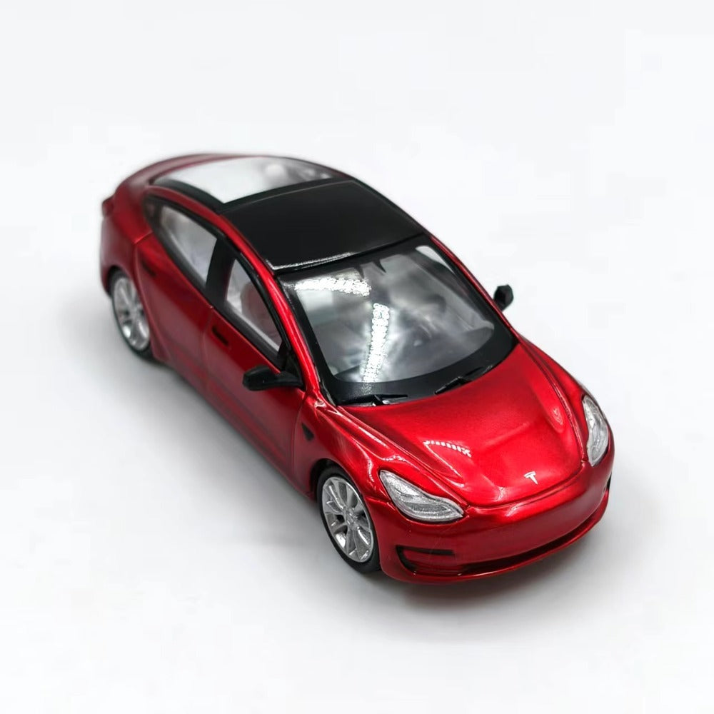 1/64 Scale Tesla Model 3 Electric Mid-Size sedan Diecast Model Car