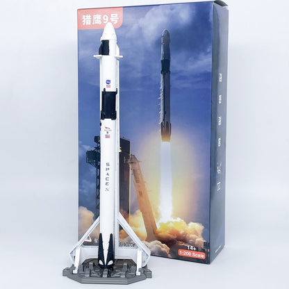 1/200 Scale SpaceX Falcon 9 Medium-Lift Launch Vehicle Two-Stage Rocket Diecast Model