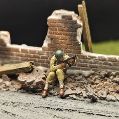1/72 Scale WWII Soviet Soldiers Painted Figures for Model Dioramas