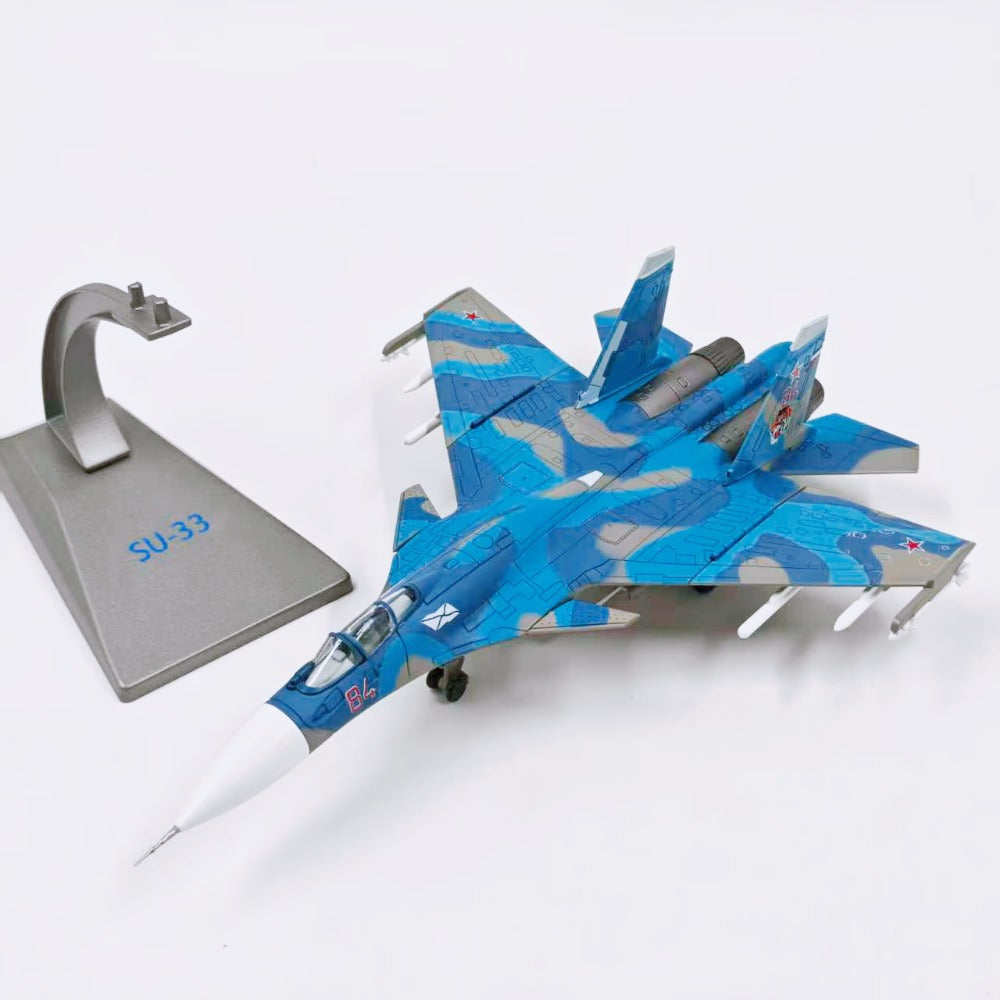 1/100 Scale Sukhoi Su-33 Flanker-D Soviet/Russian All-Weather Carrier-Based Air Superiority Fighter Diecast Model