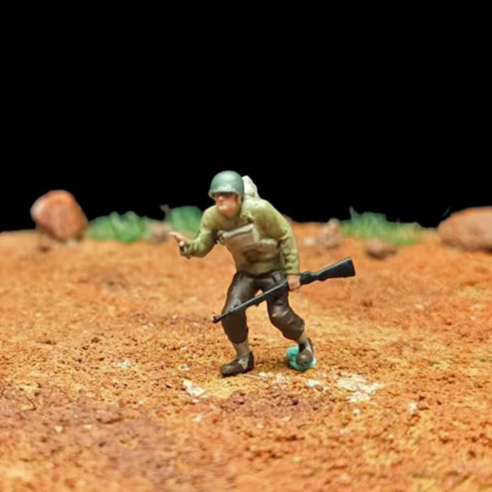 1/72 Scale WWII Landing Operation Soldiers Painted Figures for Model Dioramas