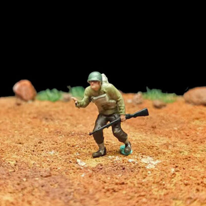 1/72 Scale WWII Landing Operation Soldiers Painted Figures for Model Dioramas