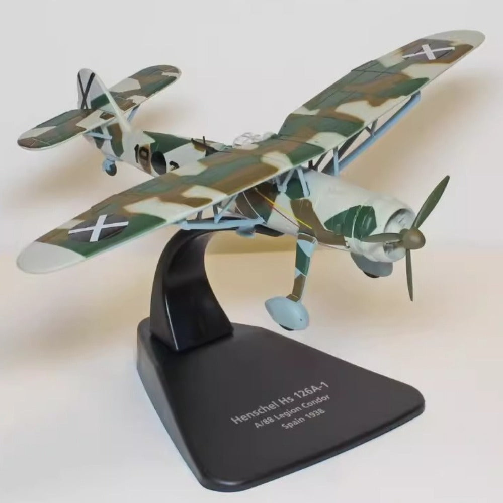1/72 Scale Henschel Hs 126 German Reconnaissance Observation Aircraft Diecast Model