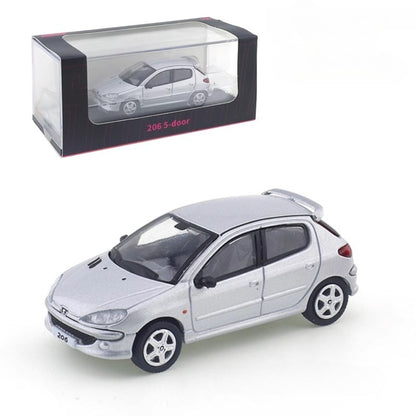 1/64 Scale Peugeot 206 5-door Hatchback Diecast Model Car