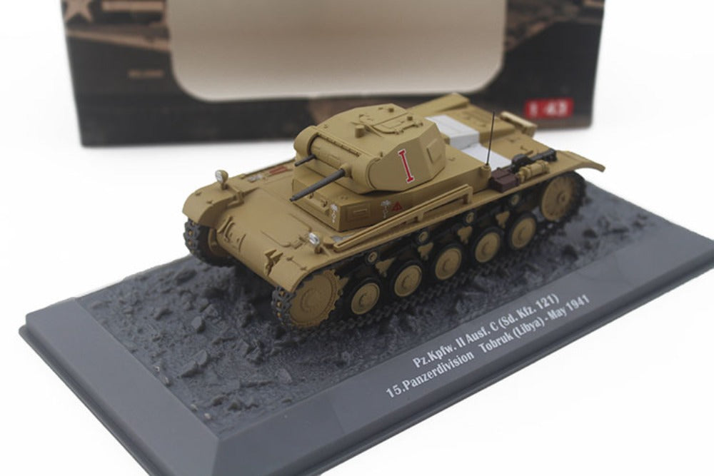 1/43 Scale Panzer II Pz.Kpfw. II Ausf. B Sd.Kfz. 121 WWII German Tank Diecast Model