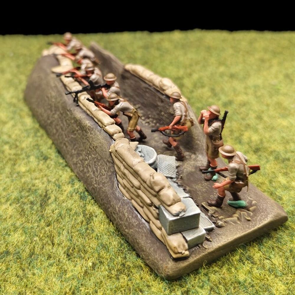 1/72 Scale WWII Soldiers Painted Figurines for Model Dioramas