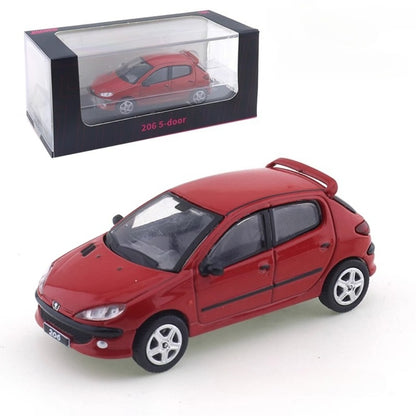1/64 Scale Peugeot 206 5-door Hatchback Diecast Model Car