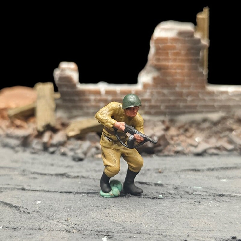 1/72 Scale WWII German Soldiers Painted Figures for Model Dioramas