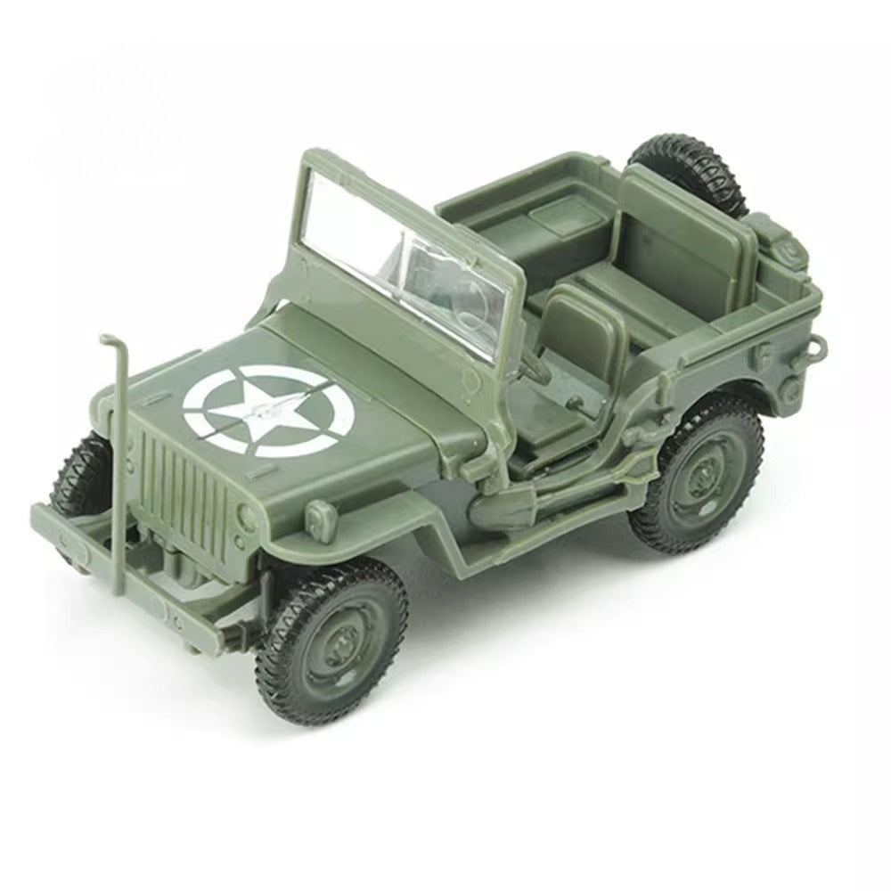 1/48 Scale Willys MB Jeep US Military Utility Vehicle Pre-built Plastic Collectible Model