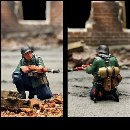 1/72 Scale WWII German Soldiers Painted Figures Set for Model Dioramas