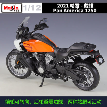 1/12 Scale 2021 Harley-Davidson Pan America 1250 Diecast Model Motorcycle