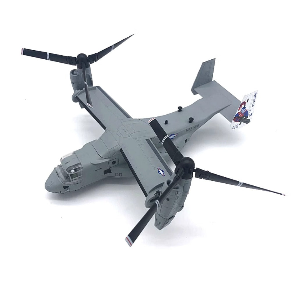 1/72 Scale Bell Boeing V-22 Osprey US Marines Tiltrotor Military Transport Aircraft Diecast Model