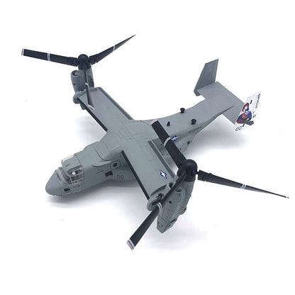 1/72 Scale Bell Boeing V-22 Osprey US Marines Tiltrotor Military Transport Aircraft Diecast Model