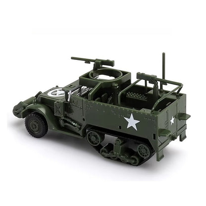 1/72 Scale M3A1 Half-Track US Armored Personnel Carrier Pre-built Plastic Collectible Model