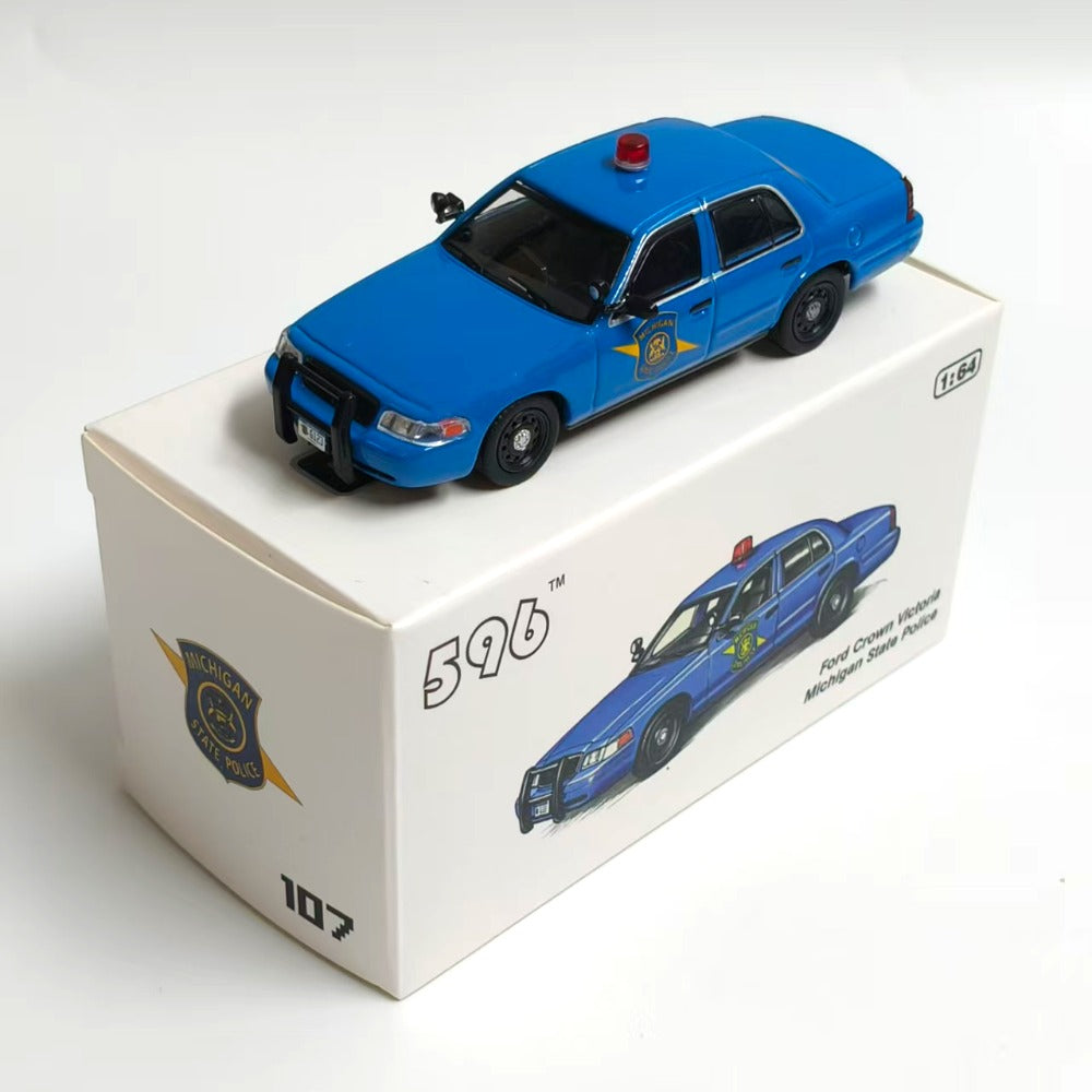 1/64 Scale Ford Crown Victoria Michigan State Police Car Diecast Model