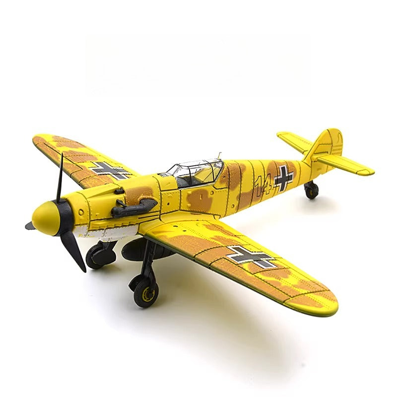 1/48 Scale Messerschmitt Bf 109 WWII German Monoplane Fighter Pre-built Plastic Collectible Model Aircraft