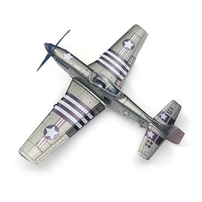 1/48 Scale North American Aviation P-51 Mustang US Fighter Pre-built Plastic Collectible Model Aircraft