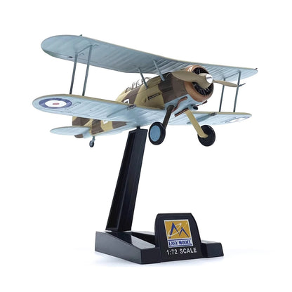 Gloster Gladiator Mk I biplane fighter pre-built 1/72 scale plastic collectible RAF aircraft model