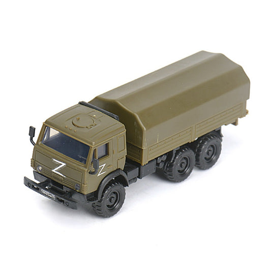 1/72 Scale KamAZ-5350 Mustang Russian Military Truck Pre-built Plastic Collectible Model