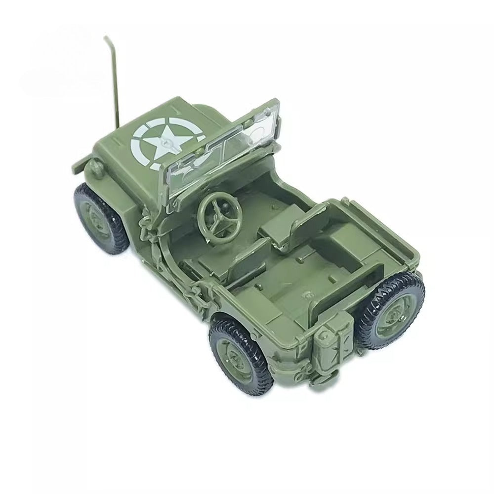 1/48 Scale Willys MB Jeep US Military Utility Vehicle Pre-built Plastic Collectible Model