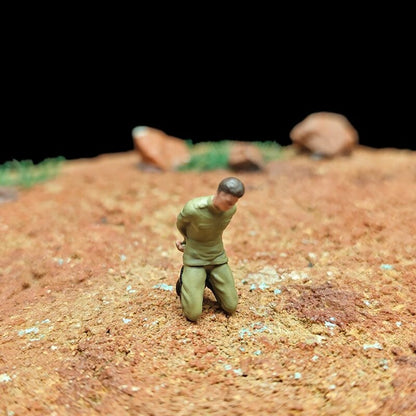 1/72 Scale WWII German Soldiers Execution Scene Painted Figures for Model Dioramas