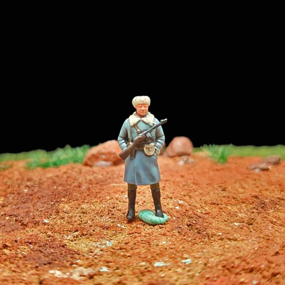 1/72 Scale WWII Soldiers Painted Figurines Set for Model Dioramas