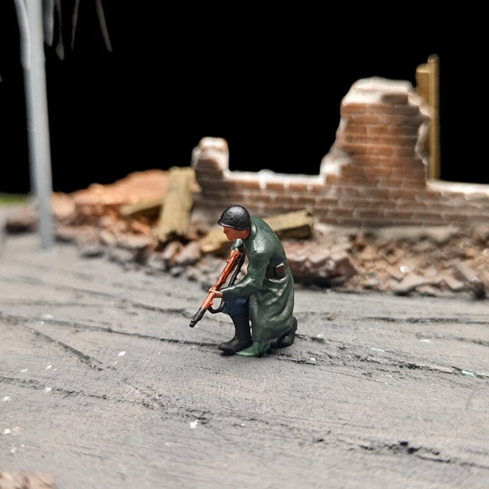 1/72 Scale WWII German Soldiers Painted Figures for Model Dioramas