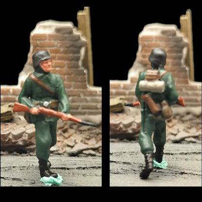 1/72 Scale German Soldiers Painted Figures Set for Model Dioramas