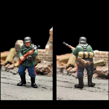 1/72 Scale WWII German Soldiers Painted Figures Set for Model Dioramas