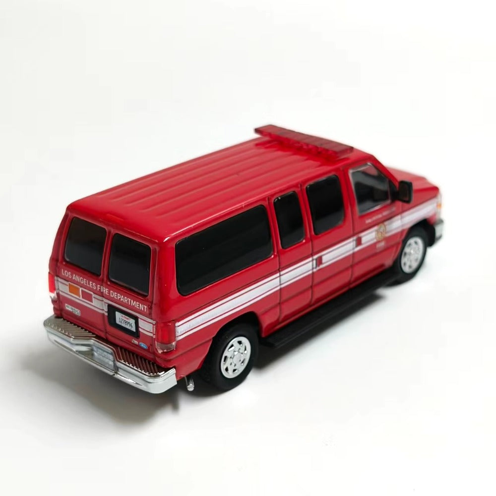 1/64 Scale Ford E-Series Los Angeles Fire Department Van Diecast Model Car