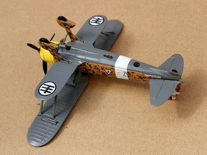 1/72 Scale Fiat CR.42 Falco WWII Italy Sesquiplane Fighter Diecast Model Aircraft