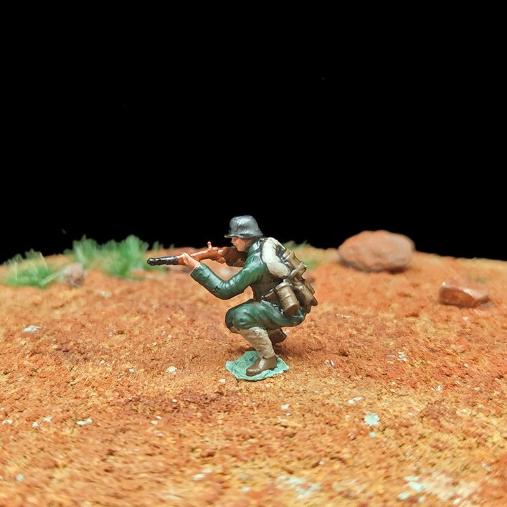 1/72 Scale WWII Army Soldiers Painted Figurines for Model Dioramas