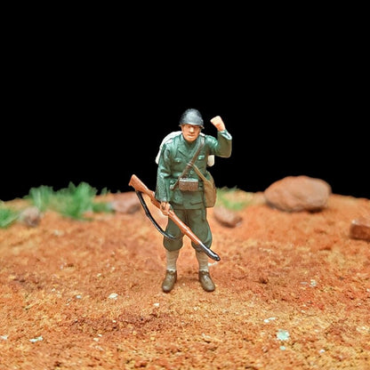 1/72 Scale WWII German Army Soldiers Painted Figurines Set for Model Dioramas