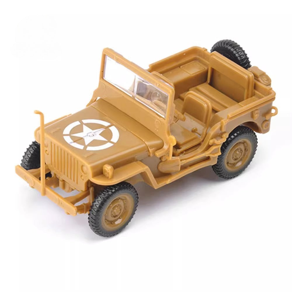 1/48 Scale Willys MB Jeep US Military Utility Vehicle Pre-built Plastic Collectible Model
