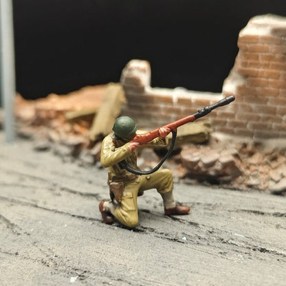 1/72 Scale WWII Soviet Soldiers Painted Figures for Model Dioramas