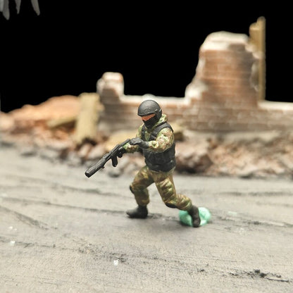 1/72 Scale Russian Special Forces Squad Soldiers Painted Figures for Model Dioramas