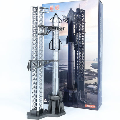 1/400 Scale SpaceX Starship Two-Stage Reusable Super Heavy-Lift Launch Vehicle SHLLV Diecast Model Rocket