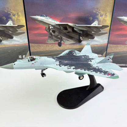 Su-57 Felon Stealth Multirole Fighter 1/100 Scale Diecast Aircraft Model